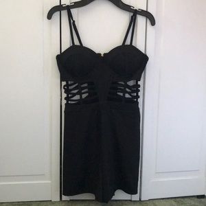Black Caged Romper